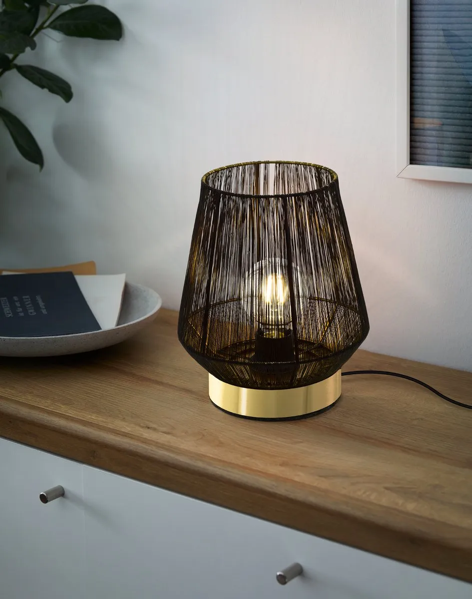 Eglo Escandidos Tafellamp E27 - 26 cm - Zwart/Goud