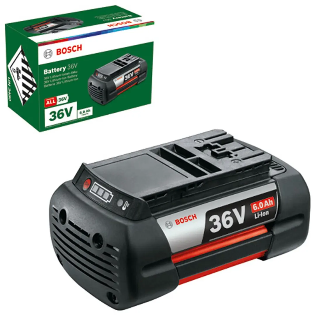 Bosch GBA 6,0 Ah 36V Li-Ion Accu - Rood/Zwart/Grijs