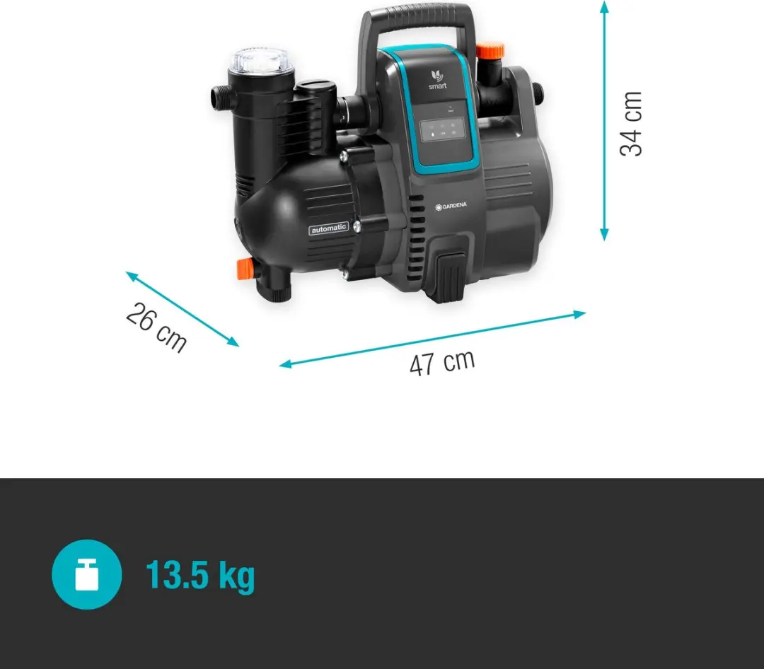 Gardena Smart Drukopvoerpomp 5000 l/u - 1300W - 2 Tappunten