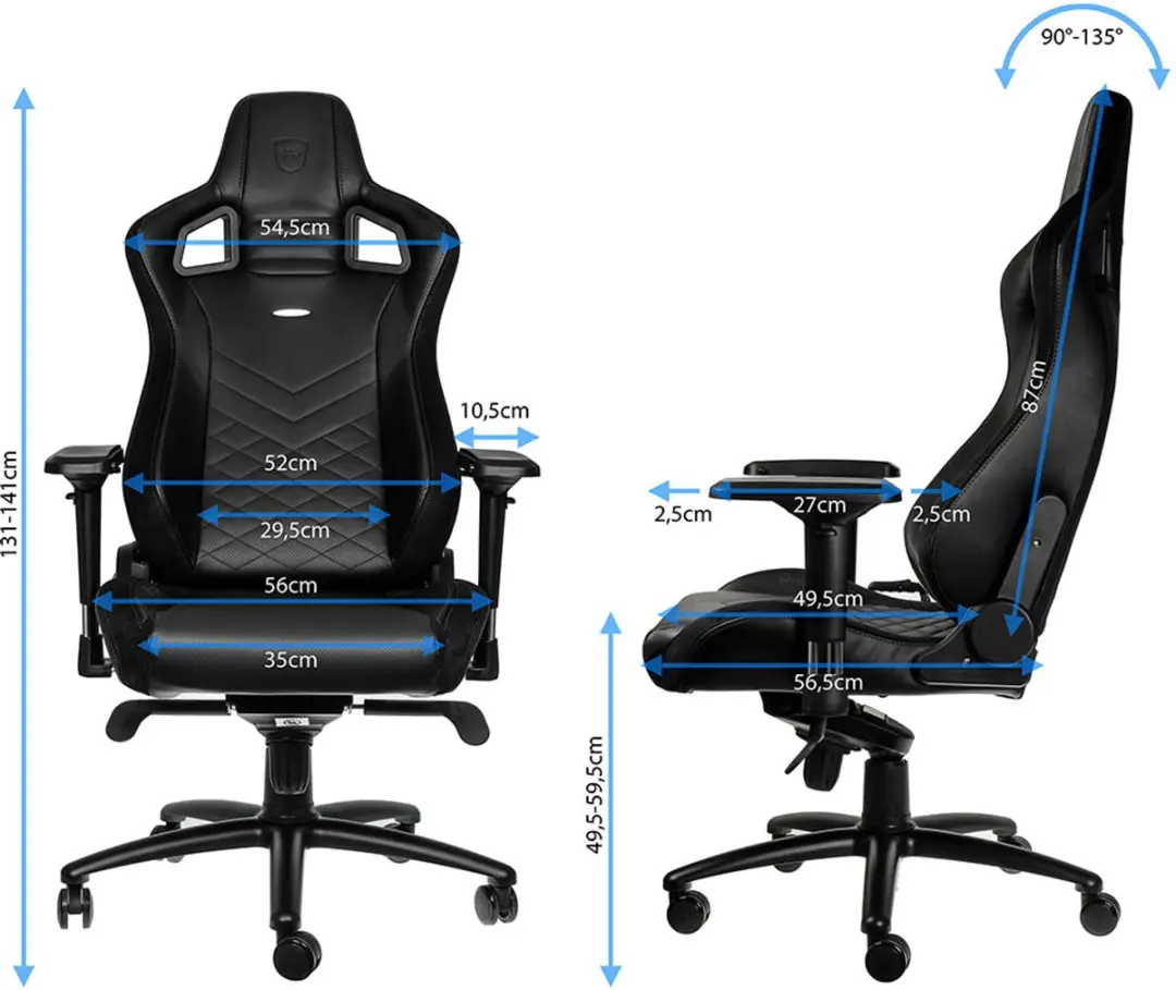 Noblechairs EPIC NBL-PU-BLA-002 Gamingstoel - Zwart