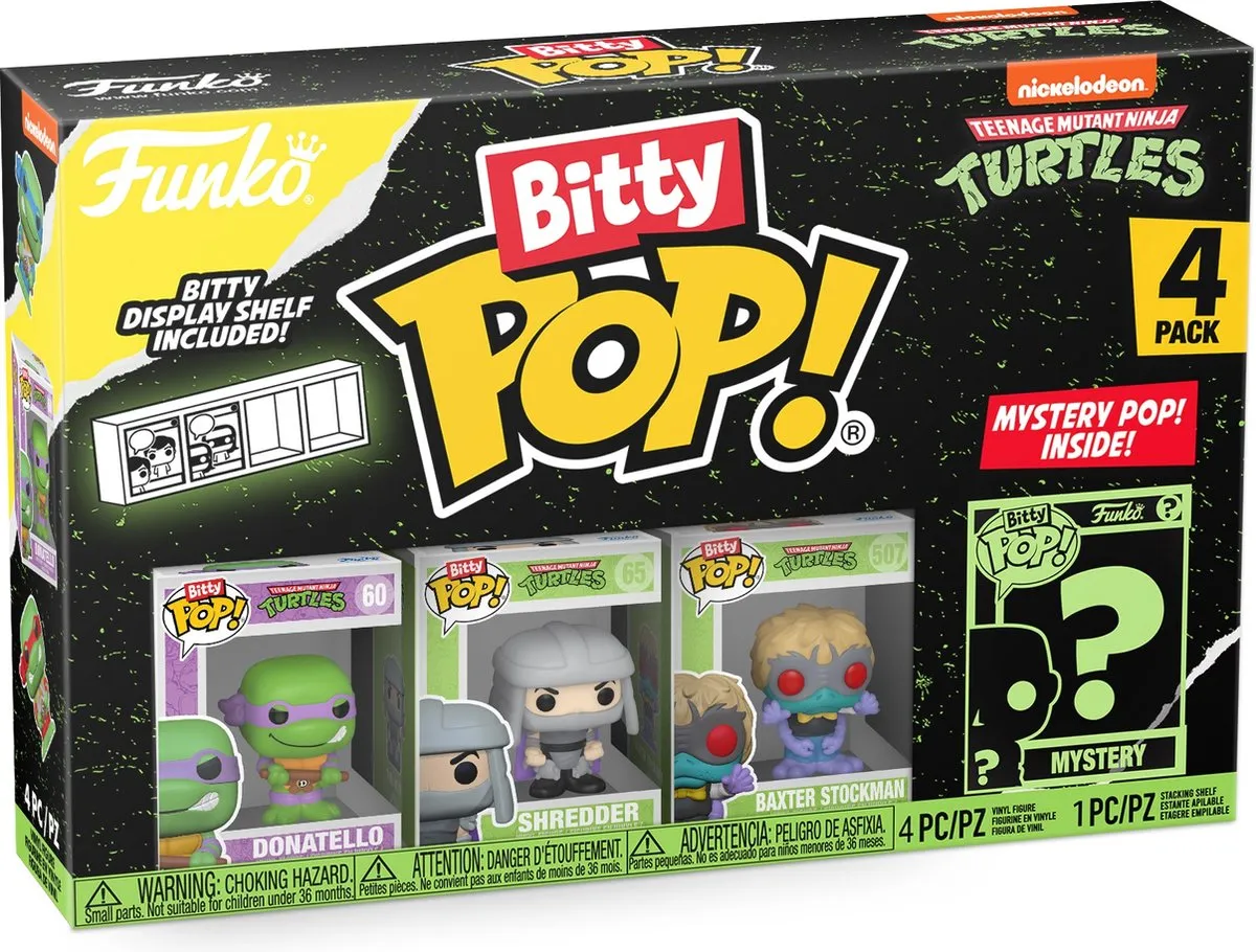 Funko TMNT Bitty POP! Donatello 4-Pack - 2,5 cm - Multicolor