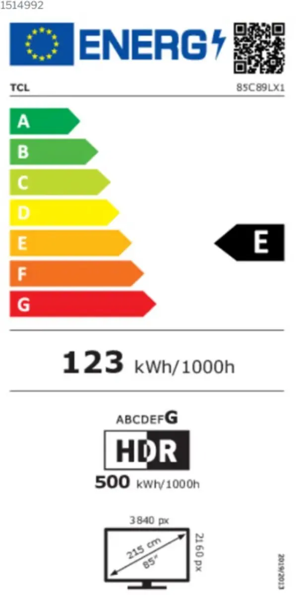 TCL 85C89L 85" 4K Smart TV - Zwart