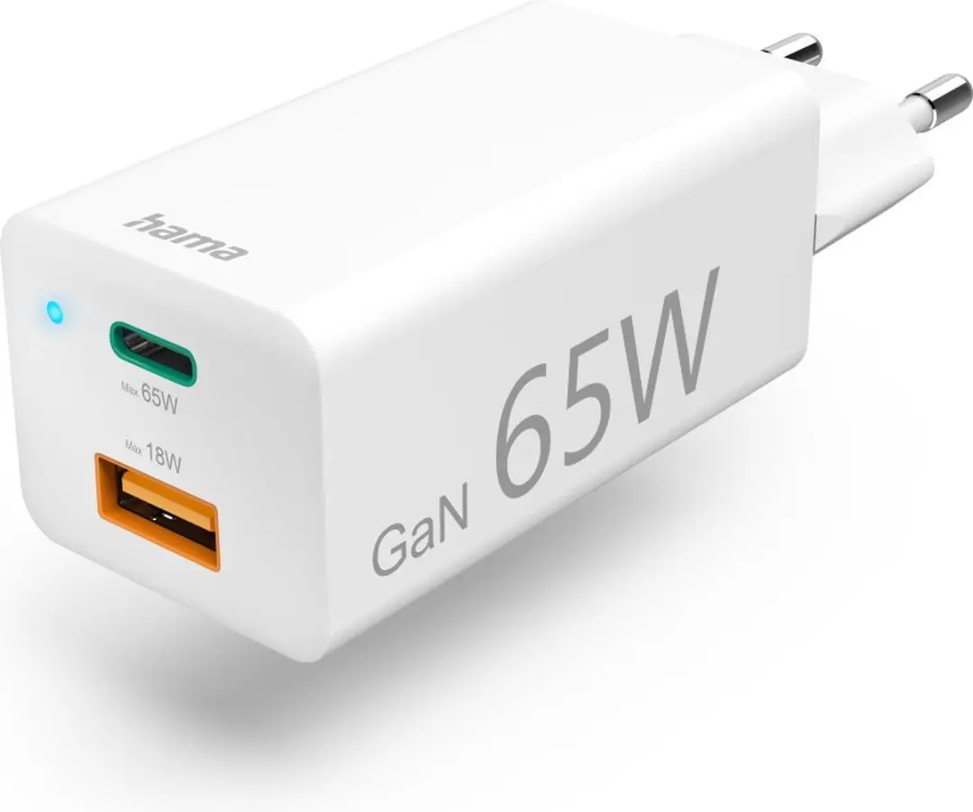 Hama 00200016 GaN USB-C-lader – 65 W – Wit - afbeelding 6 van 6