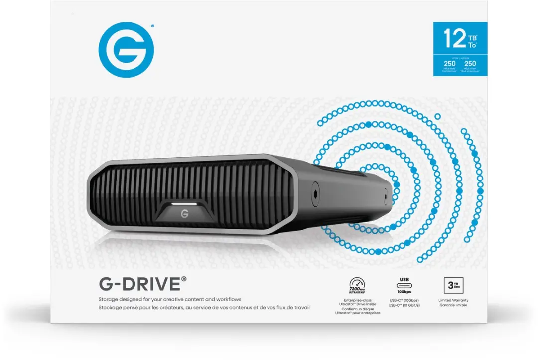 SanDisk G-Drive 12TB Externe Harde Schijf - 7200RPM - Space Grey