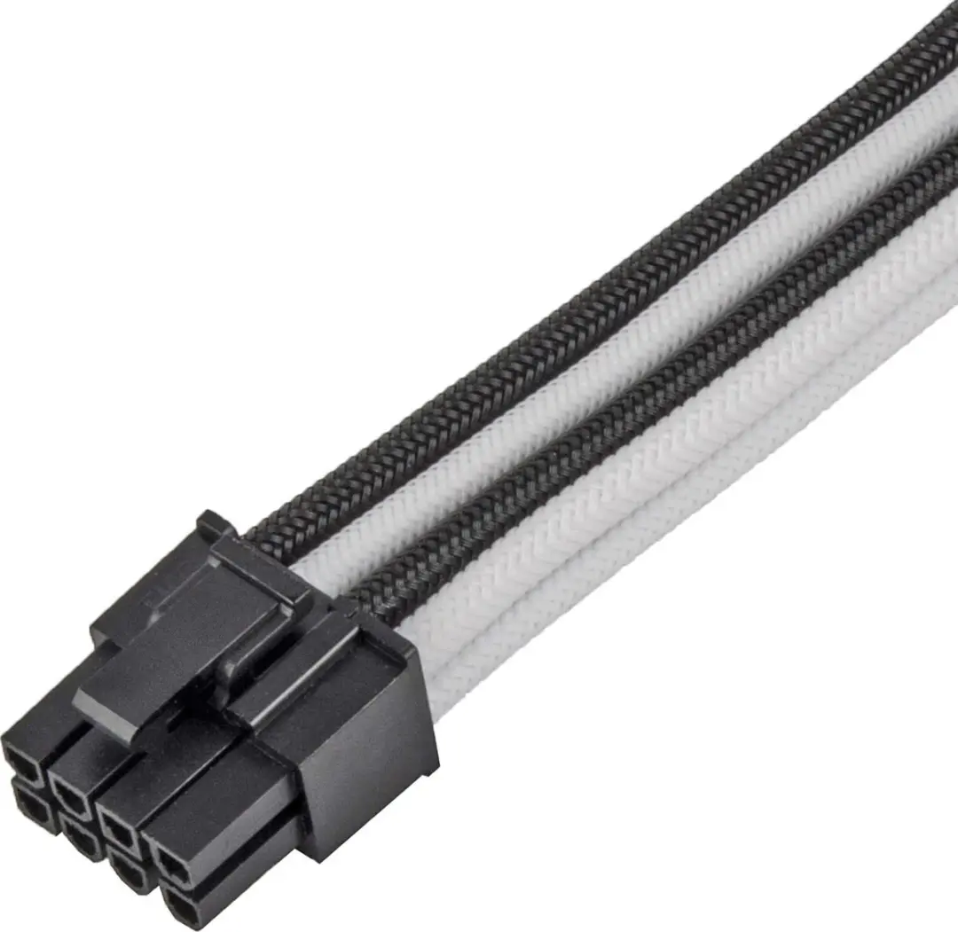 SilverStone SST-PP07E-PCIBW PCIe Kabel 8 pin (6+2) - Wit/Zwart