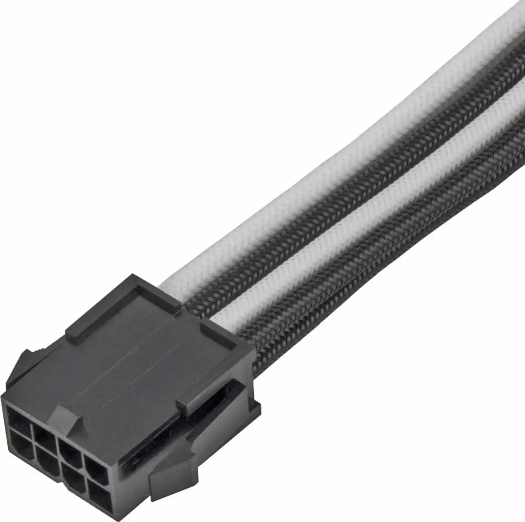 SilverStone SST-PP07E-PCIBW PCIe Kabel 8 pin (6+2) - Wit/Zwart
