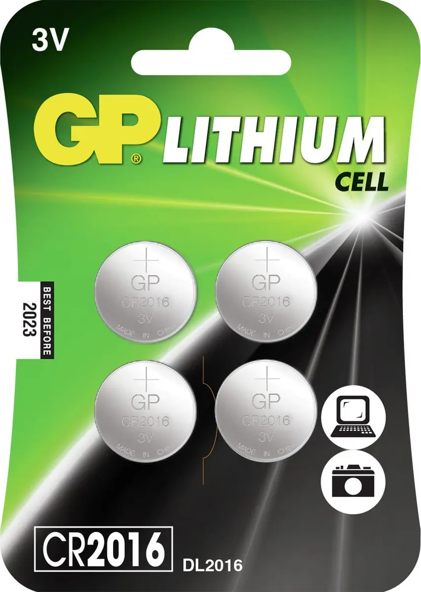 GP Lithium CR2016 Knoopcelbatterijen