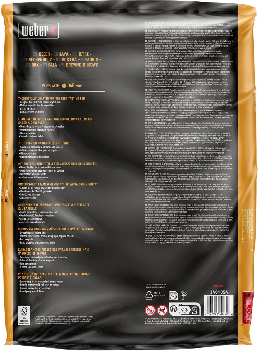 Weber Wood Pellets Beukenhout 8kg