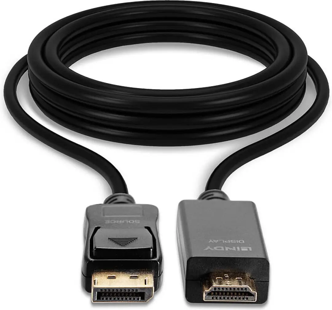 Lindy DisplayPort naar HDMI Kabeladapter 10.2G 2m - Transparant - afbeelding 6 van 6