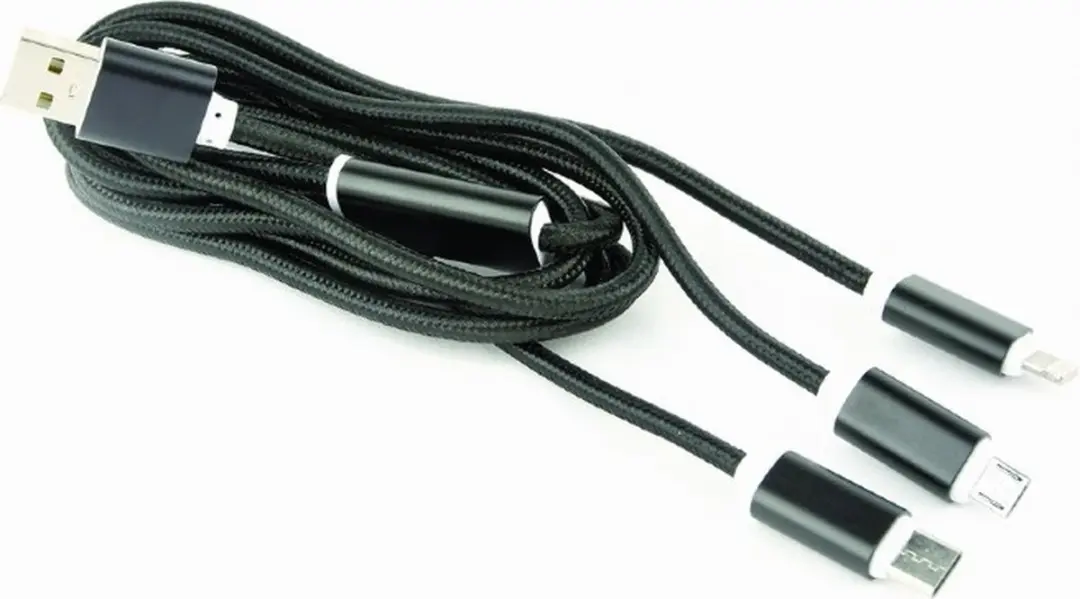 Cablexpert 3-in-1 USB Laadkabel 1m - Zwart