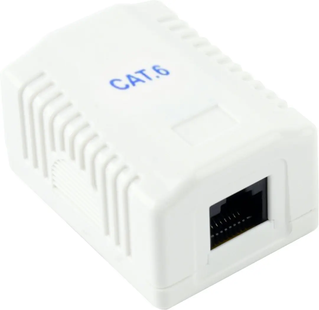 Cablexpert CAT6 UTP LAN-opbouwdoos 1-poorts - Wit