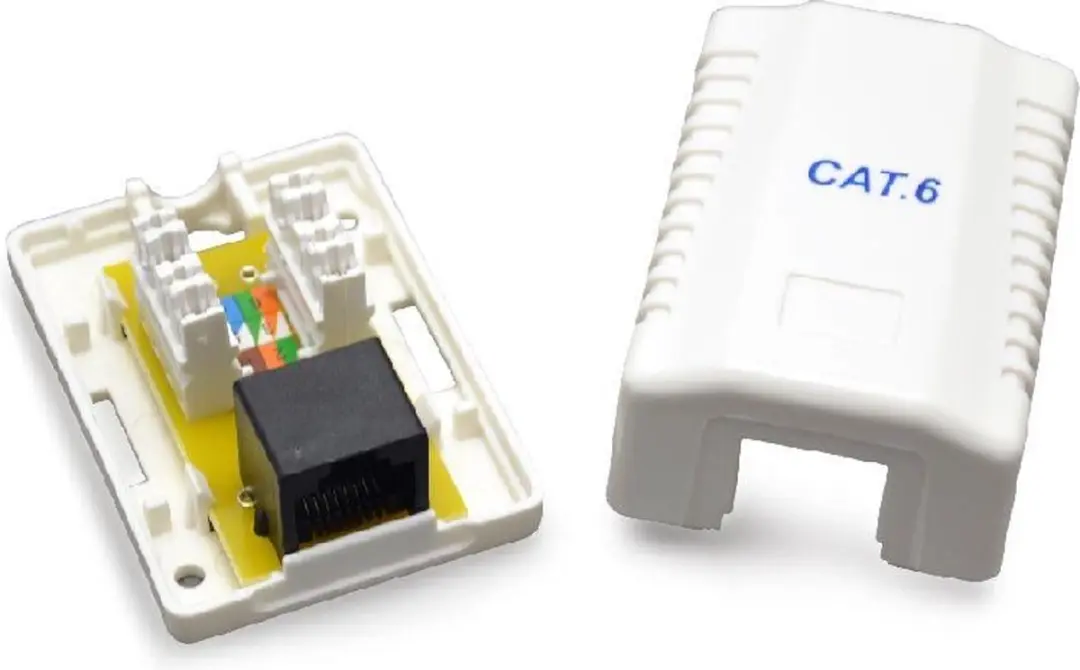 Cablexpert CAT6 UTP LAN-opbouwdoos 1-poorts - Wit