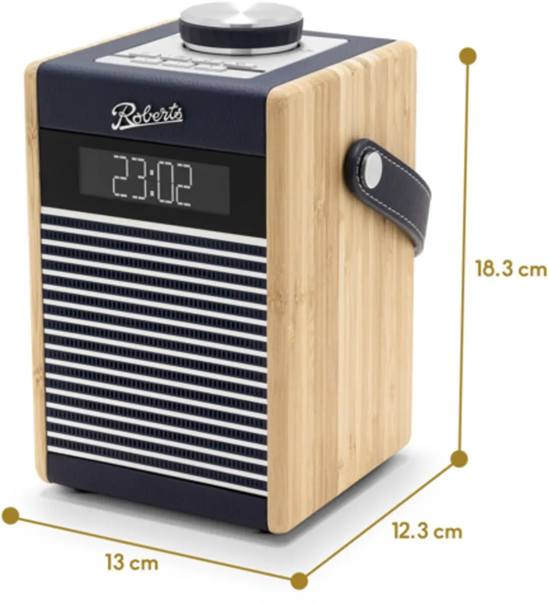 Roberts Rambler Midi Radio DAB+/FM/BT - Donkerblauw
