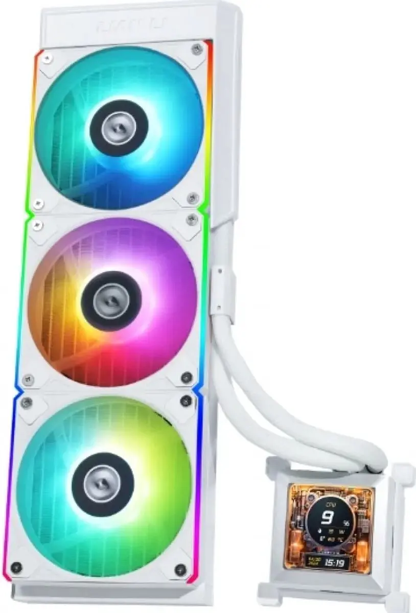 Lian Li HydroShift LCD 360S - 3x 120mm FDB - Wit