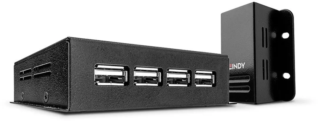 Lindy USB 2.0 4-Poorts CAT5/6 Extender - 50m - Zwart