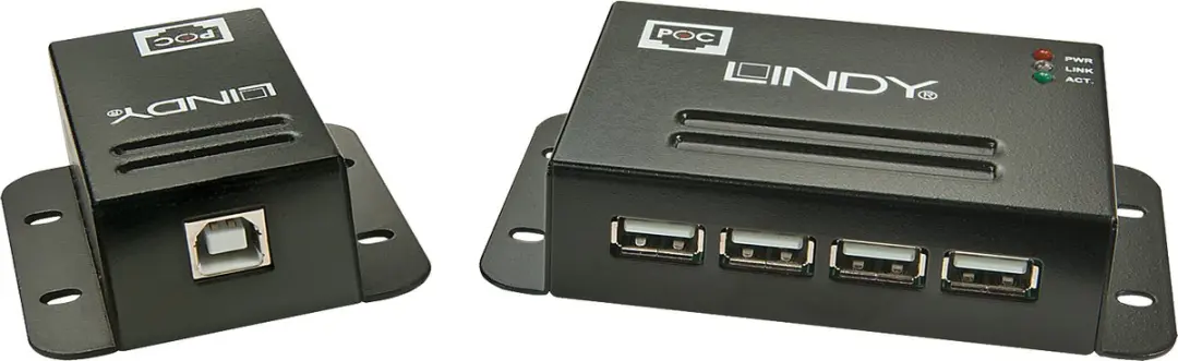 Lindy USB 2.0 4-Poorts CAT5/6 Extender
