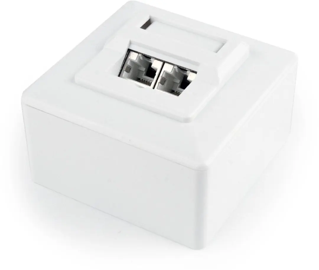 Cablexpert STP CAT6 Opbouwdoos 2x RJ45 - Wit