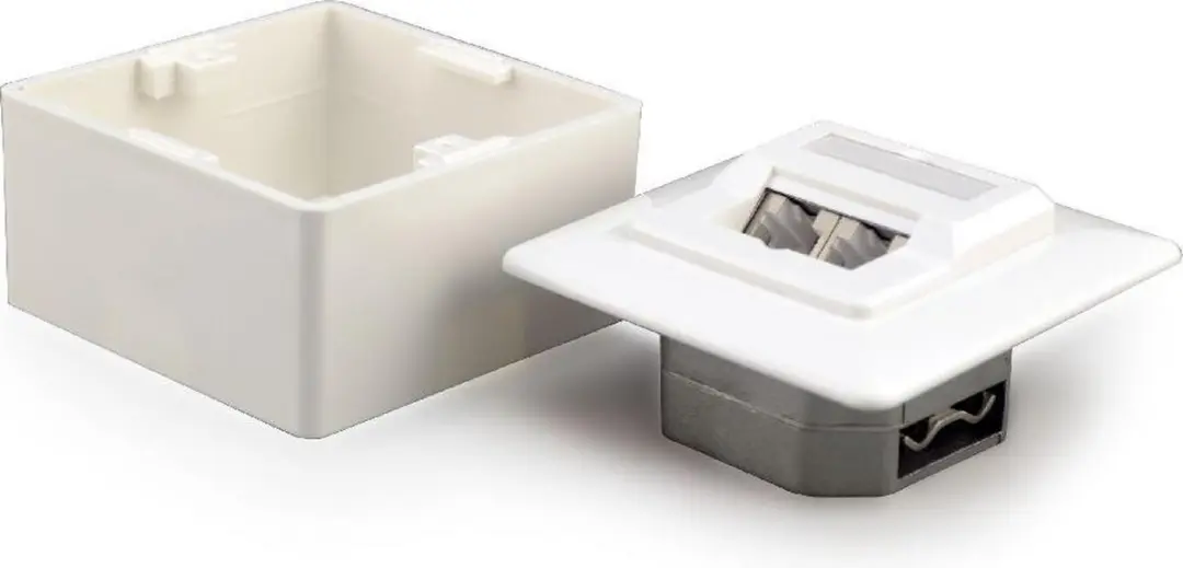 Cablexpert STP CAT6 Opbouwdoos 2x RJ45 - Wit
