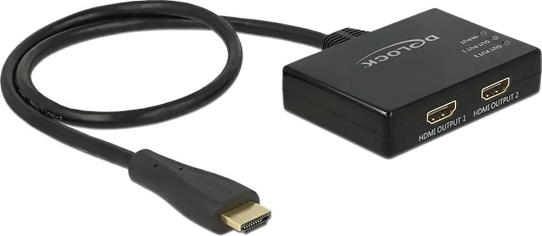 Delock HDMI Splitter 1 naar 2 4K 30Hz