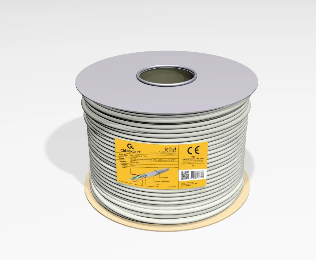 Cablexpert Gembird CAT6 FTP 100m Netwerkkabel - Grijs
