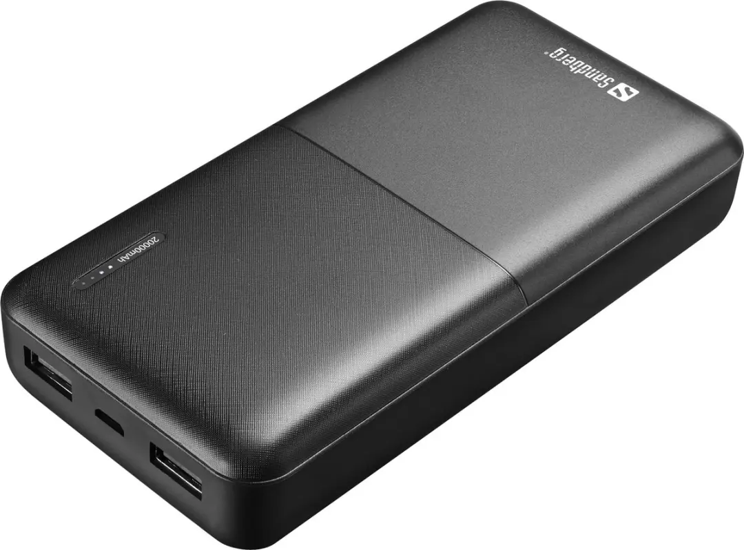 Sandberg Saver Powerbank 20000mAh - 2 Outputs - Zwart