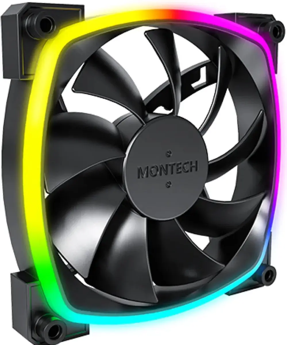 Montech AX120 PWM Ventilatorhuis 120mm - 58.8 cfm - Zwart