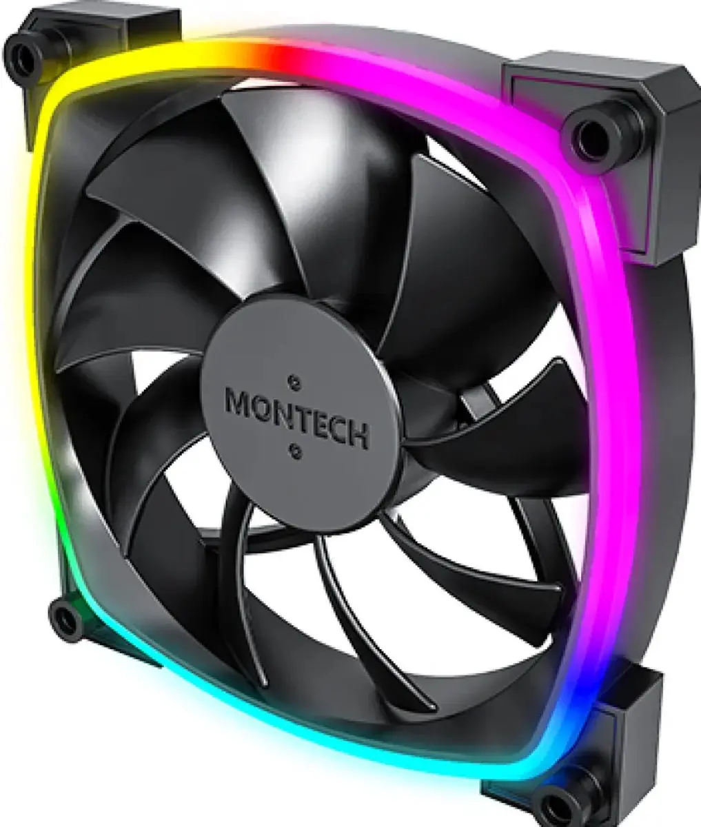 Montech AX120 PWM Ventilatorhuis 120mm - 58.8 cfm - Zwart