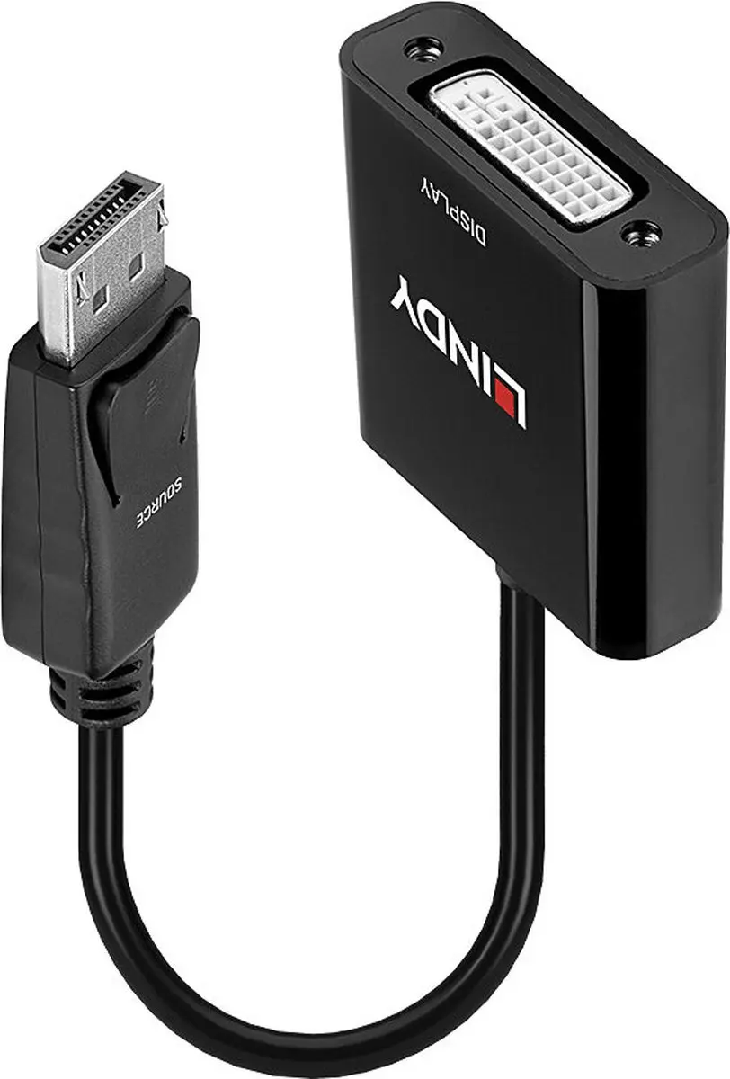 Lindy 41734 DisplayPort naar DVI Adapter - Zwart