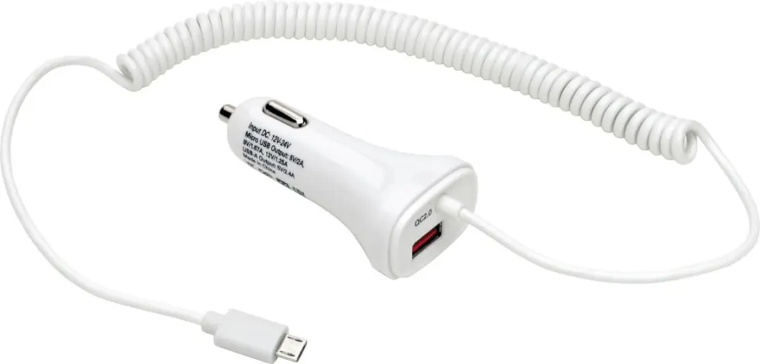 Tripp Lite U280-C02-S-M6 Dual USB Autooplader - Wit