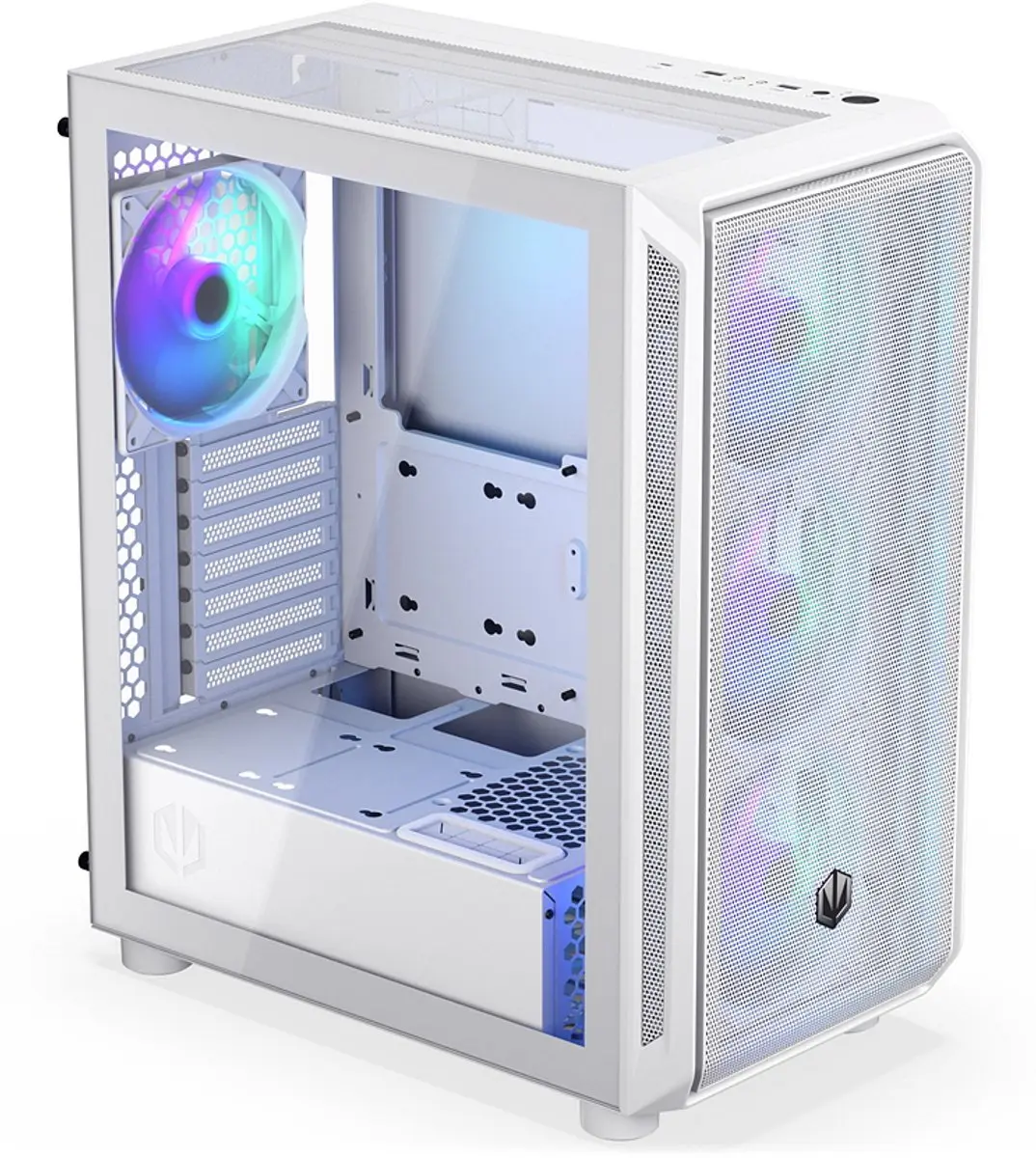 Endorfy Arx 500 ARGB Midi Tower - 4x Stratus 140 PWM ARGB Fans - Wit