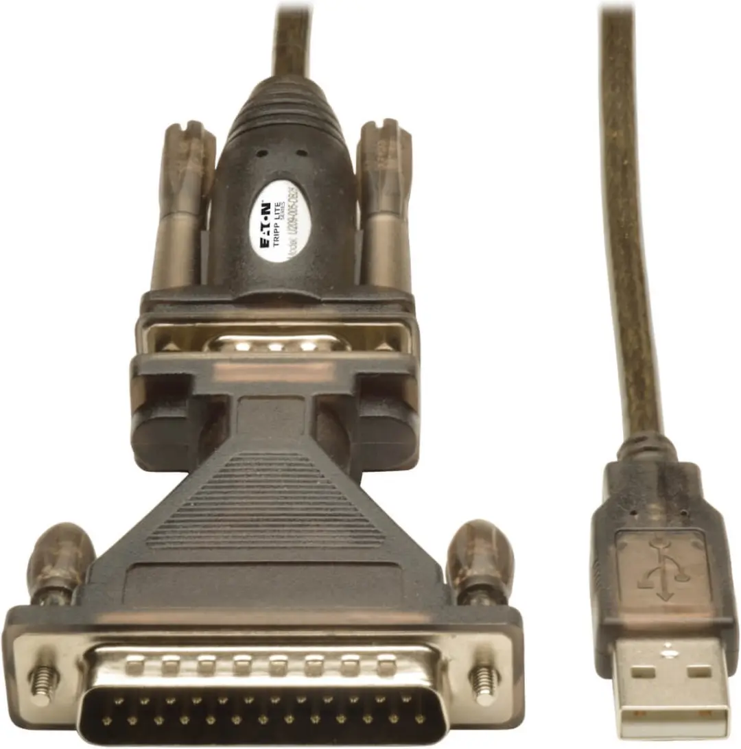 Tripp Lite U209-005-DB25 Seriële Kabel - USB A naar DB25/DB9 - 1,52m - Zwart