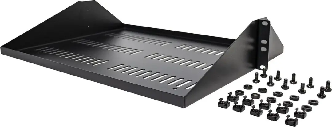 Startech 2U Rackplank 14 inch - Geventileerd - Zwart