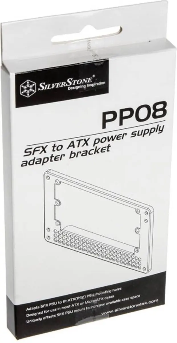 SilverStone SST-PP08 Netvoedingshouder - Kleurloos