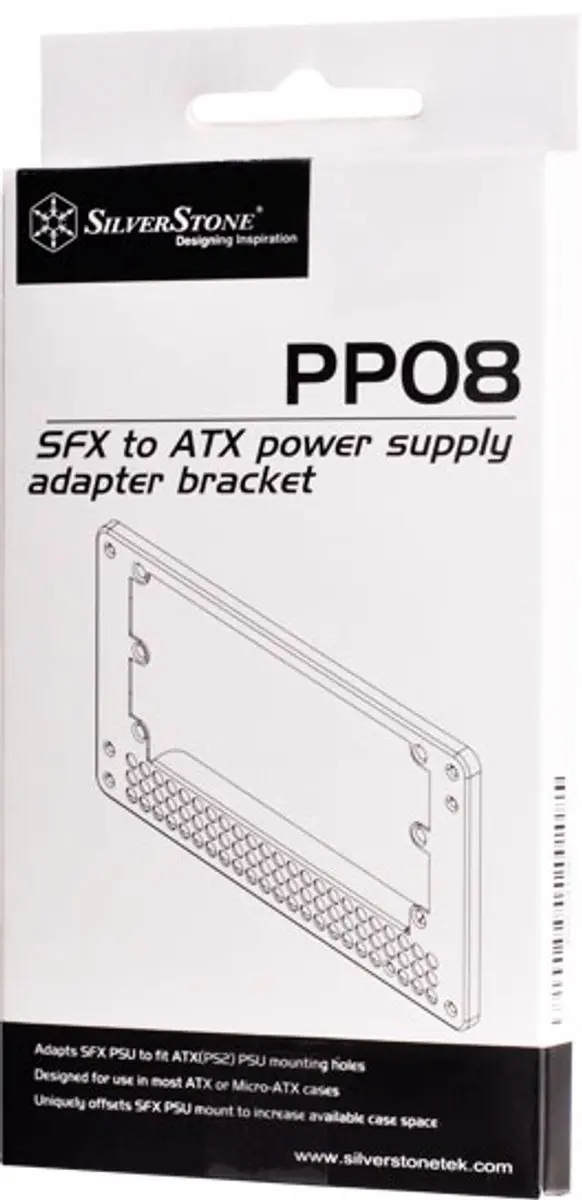 SilverStone SST-PP08 Netvoedingshouder - Kleurloos