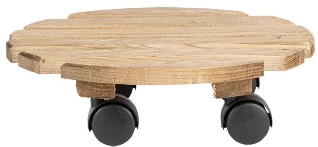 Esschert Design Plantenroller Hout Bruin Ø29xH8cm