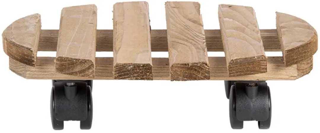Esschert Design Plantenroller Hout Bruin Ø29xH8cm