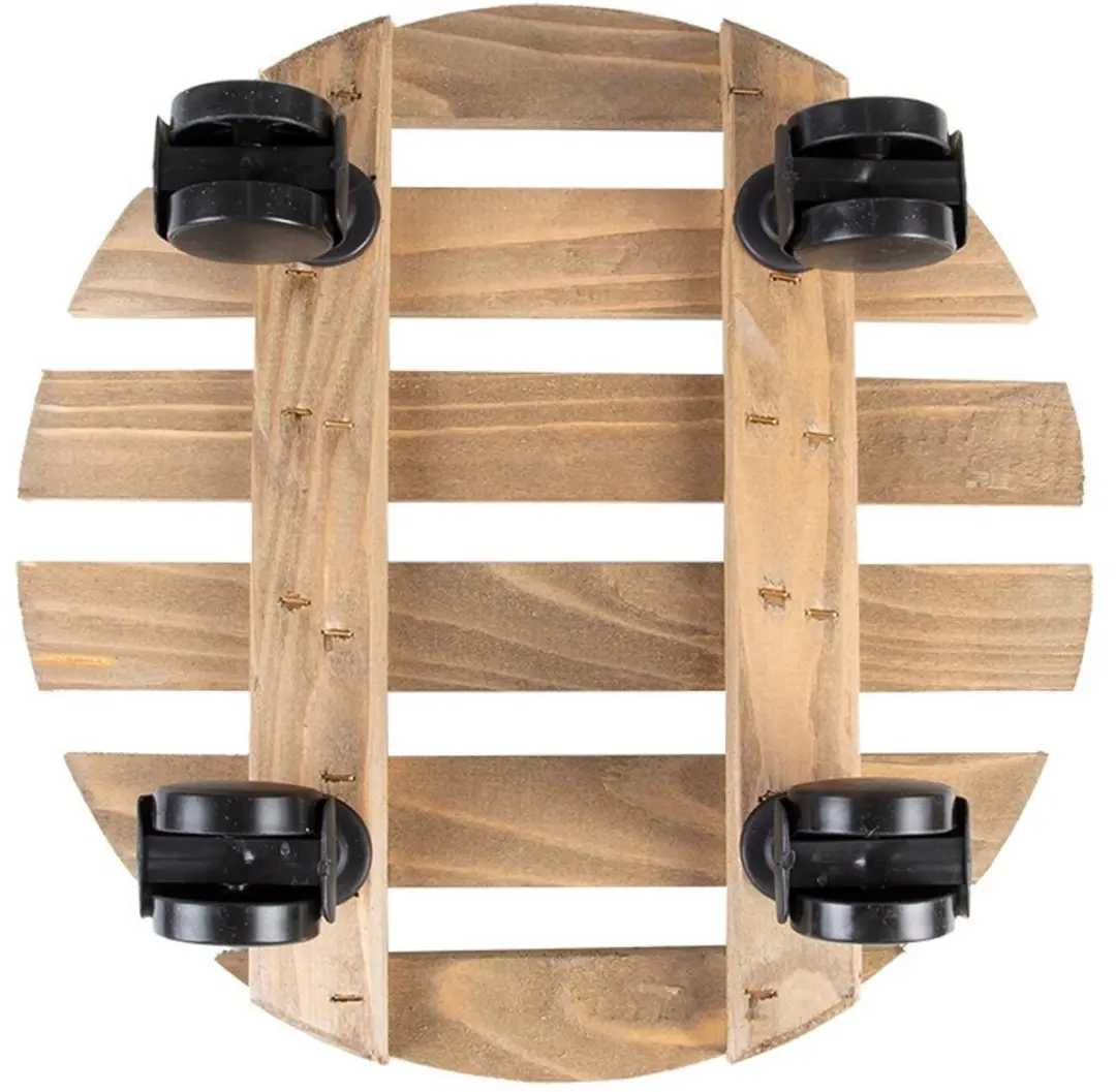 Esschert Design Plantenroller Hout Bruin Ø29xH8cm