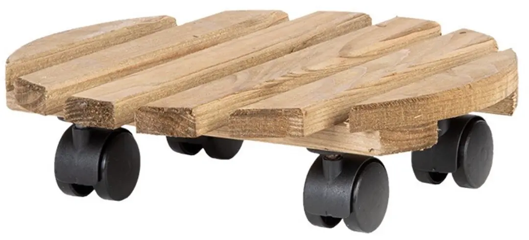 Esschert Design Plantenroller Hout Bruin Ø29xH8cm