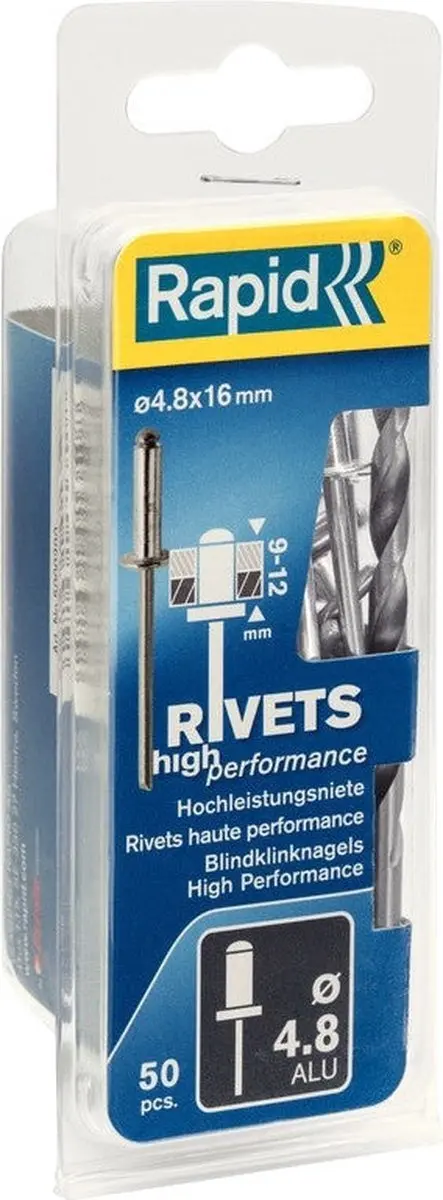 Rapid Klinknagel Ø4.8 x 16mm - 50 Stuks - Wit