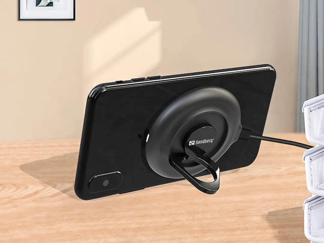 Sandberg Wireless Charger Suction Ring 441-27 - 10W - Zwart