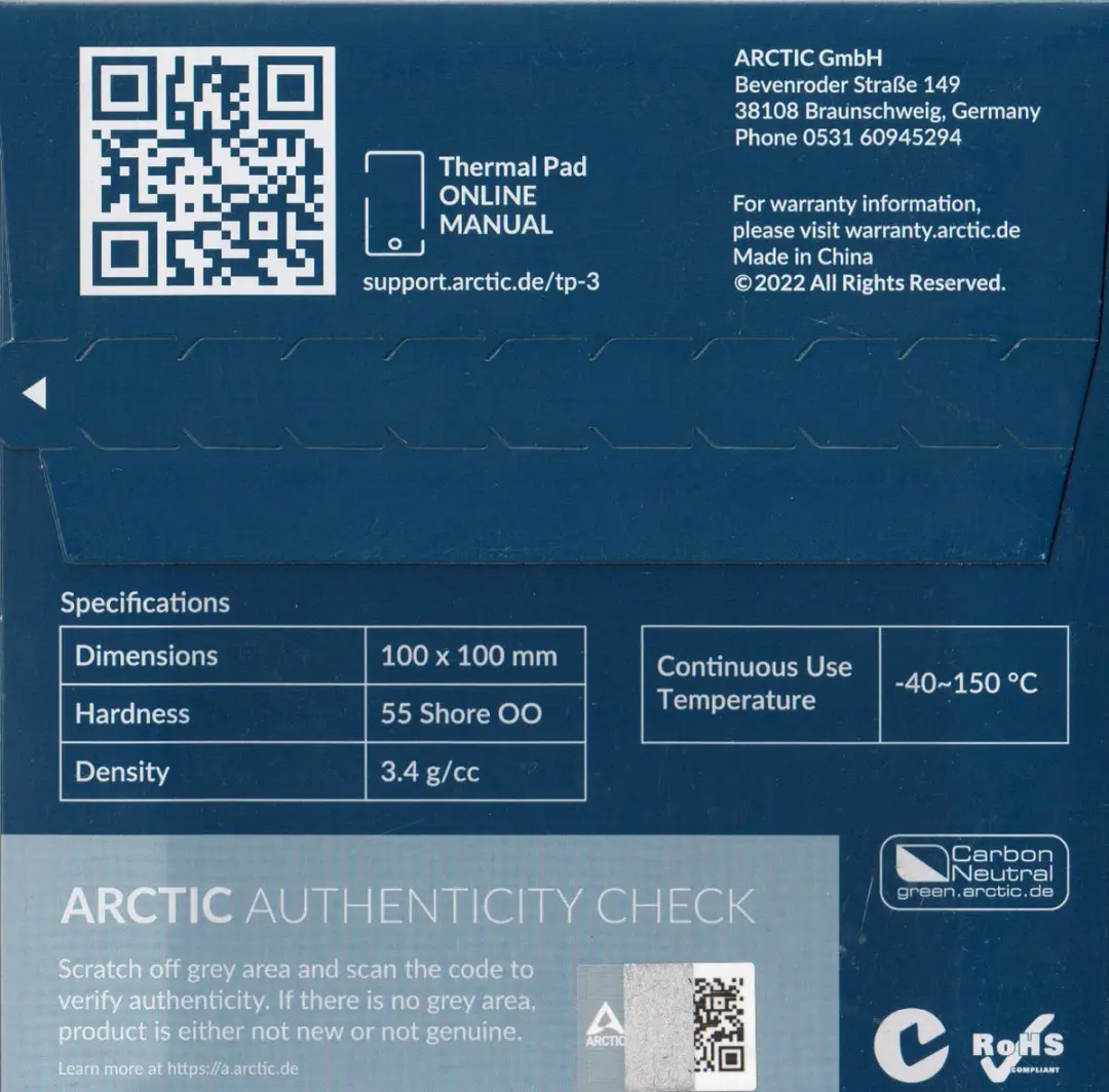 Arctic Cooling Premium TP-3 Koelpasta - Blauw