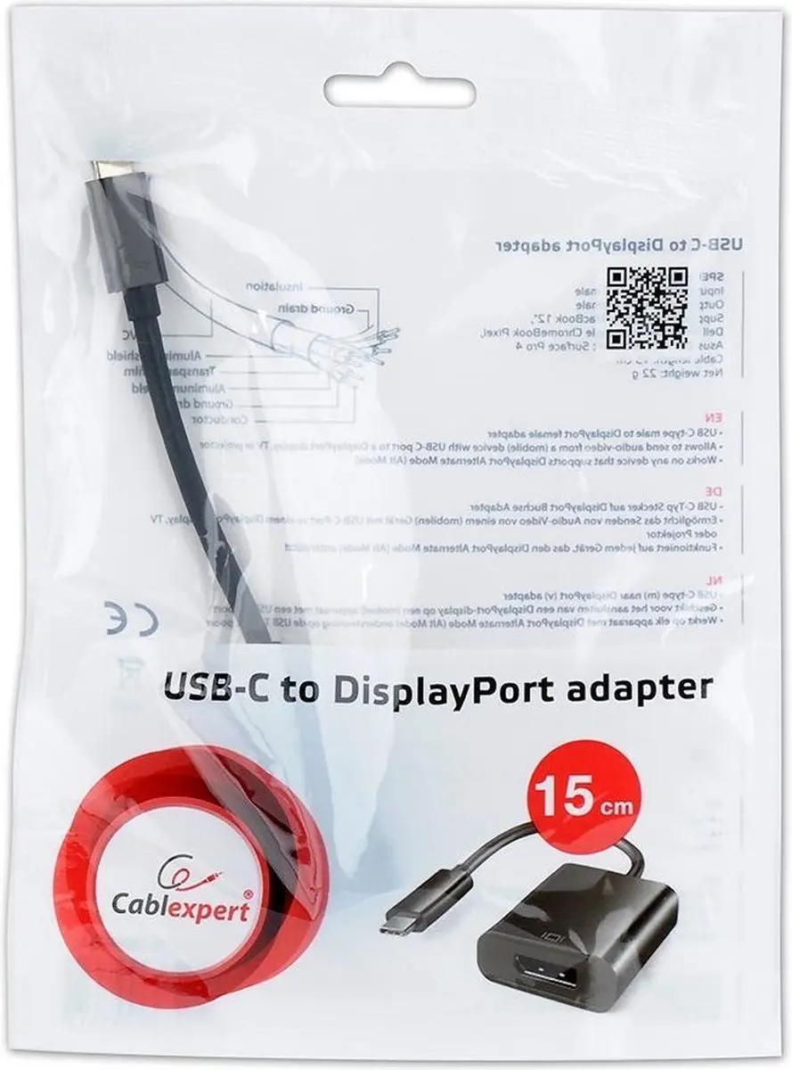 Cablexpert USB-C naar DisplayPort Adapter OKS-77854_2 - Zwart