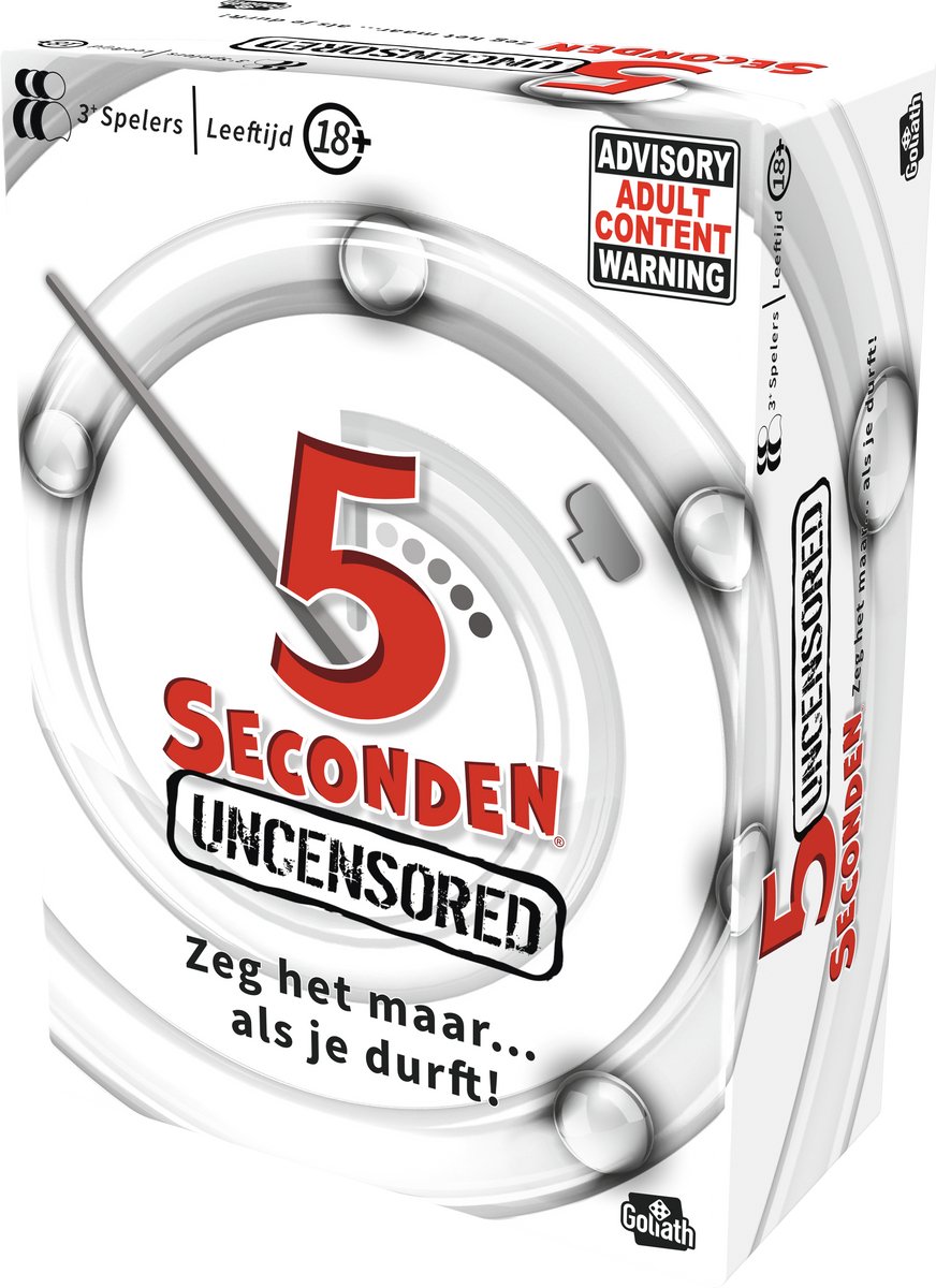 Goliath 5 seconds 18+ - Partyspel - Kaartspel - Raadspel