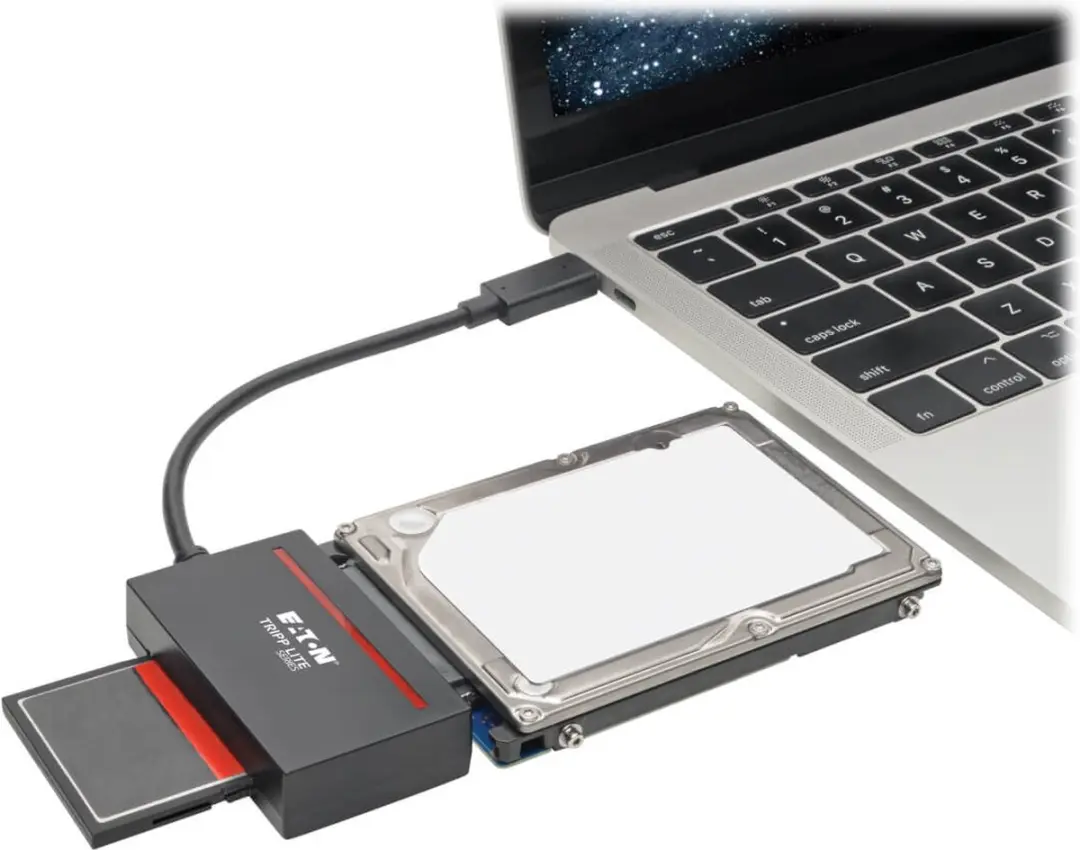 Tripp Lite U438-CF-SATA-5G USB-C/Thunderbolt 3 Adapter - CFast 2.0 & SATA III - Zwart
