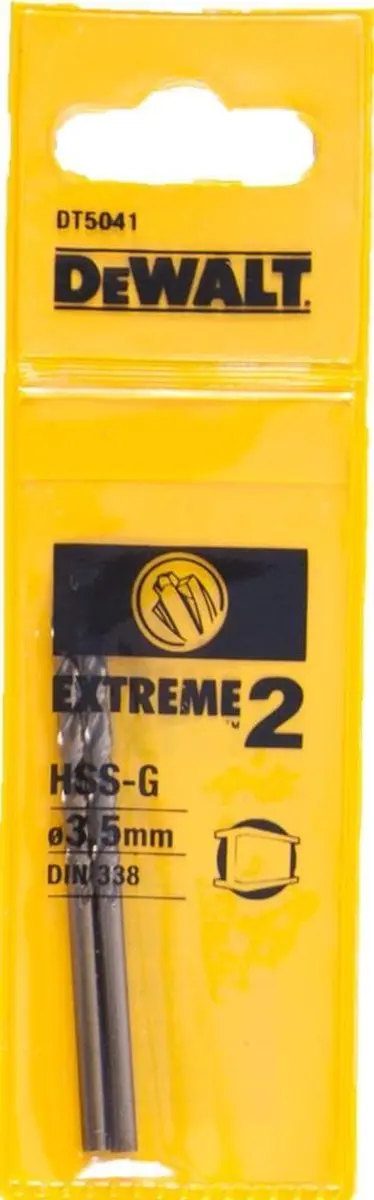 DeWalt DT5041-QZ Metaalboren 3,5mm - 2 Stuks - afbeelding 2 van 3
