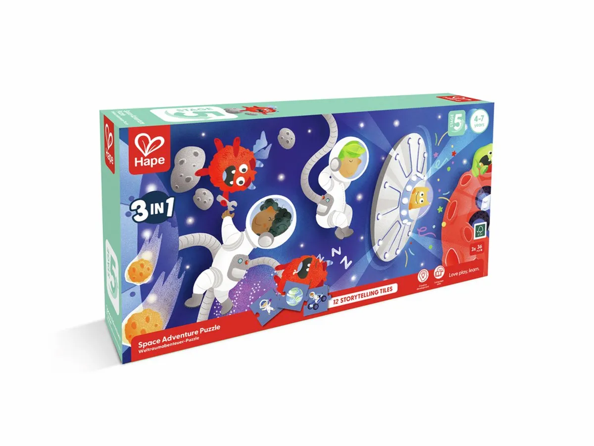 Hape Ruimte-avontuur Puzzel 1000 Stuks - Multicolor
