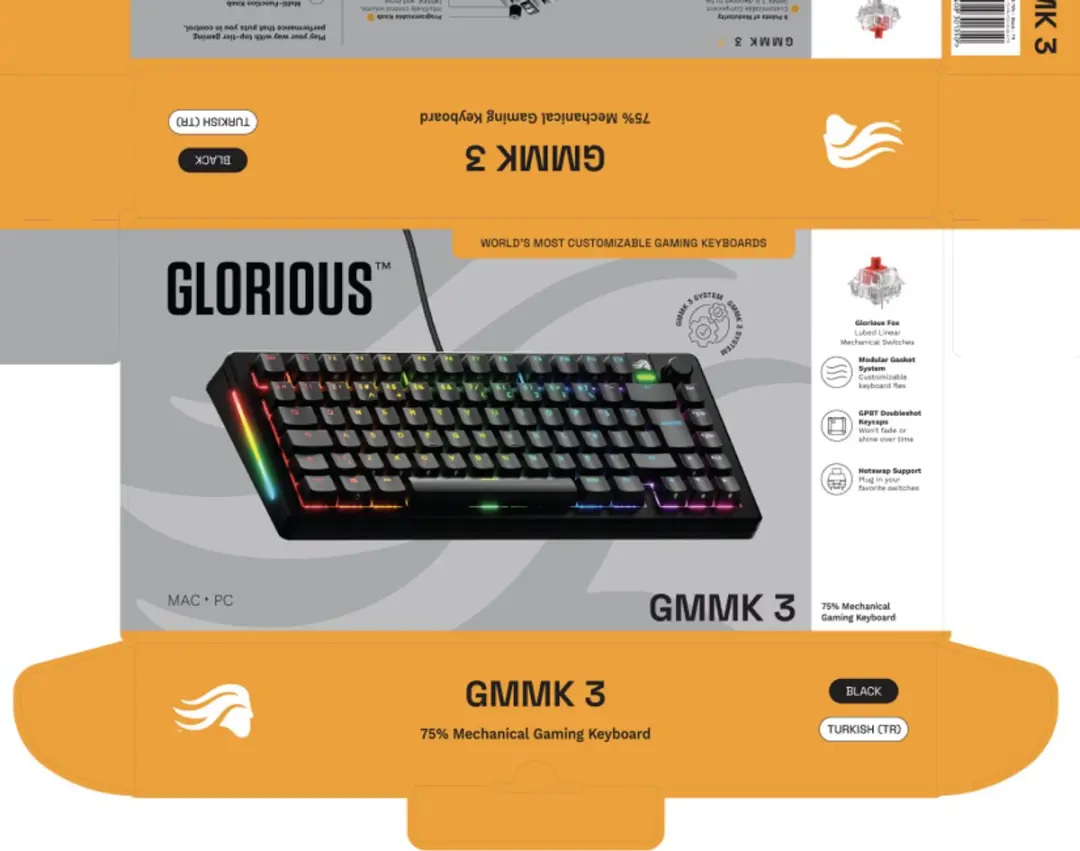 Glorious GMMK 3 75% Gamingtoetsenbord - Zwart