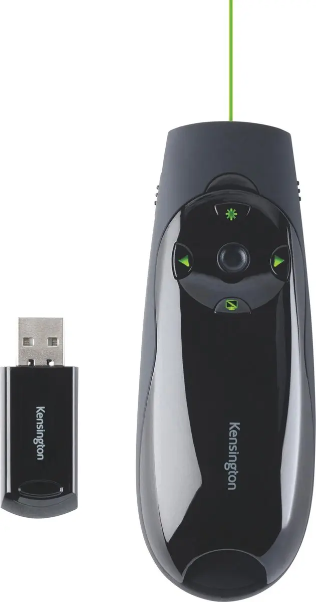 Kensington K72426EU Draadloze Presenter - Groene Laser - Zwart