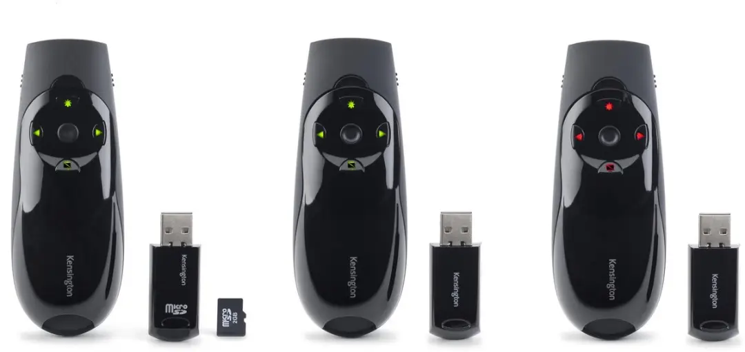 Kensington K72426EU Draadloze Presenter - Groene Laser - Zwart