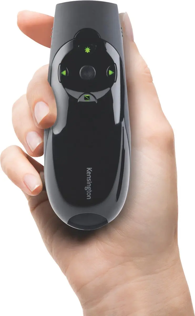 Kensington K72426EU Draadloze Presenter - Groene Laser - Zwart